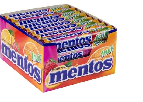 PERFETTI MENTOS TUBO FRUIT DP 16X37GRS
